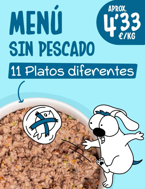Menú Sin Pescado COCINADO 10-15kg