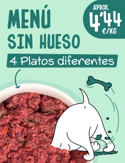 Menú Sin Hueso CRUDO 10-15kg