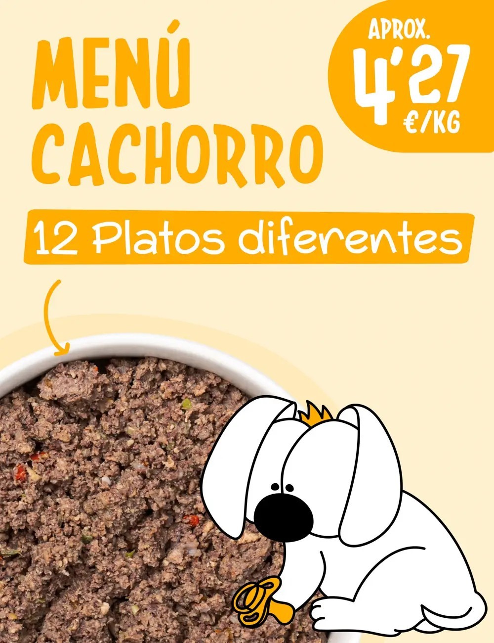 Menú Cachorro COCINADO 15kg