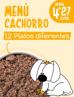Menú Cachorro COCINADO 15kg