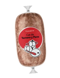 Plato de Ternera y Pavo Cocinado - Comida Natural para tu Gato