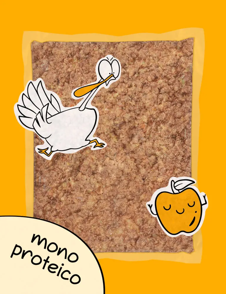 Pavo con manzana