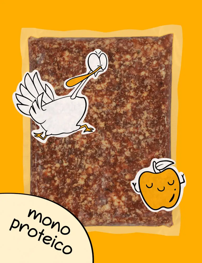 Pavo con manzana
