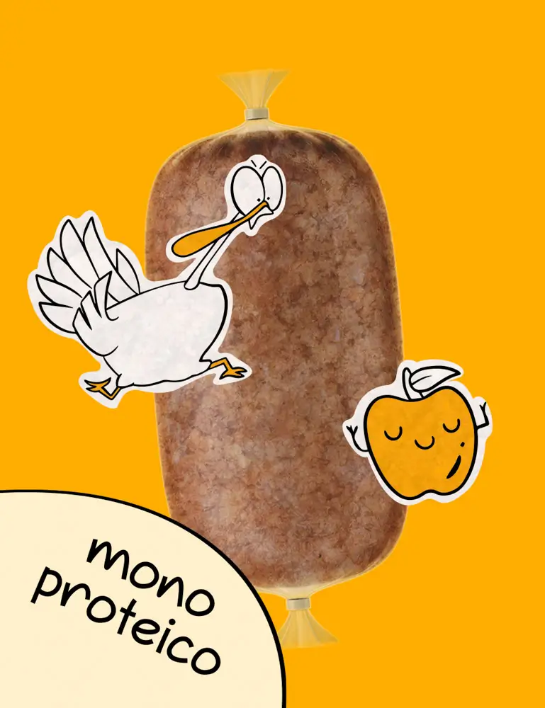 Pavo con manzana
